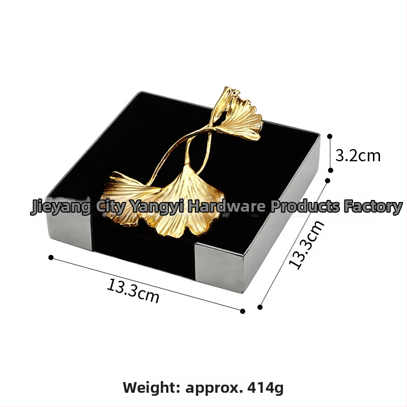 Cutie de depozitare pentru șervețele din oțel inoxidabil, formă pătrată, finisaj lustruit, design nordic minimalist, stil lux lejer