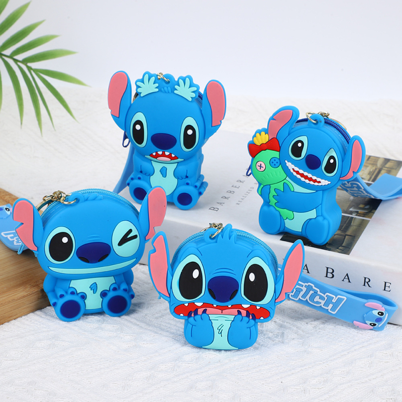 Σιλικονούχο πορτοφόλι για κέρματα με λουράκι, ζωικό μοτίβο, φρέσκο και γλυκό στυλ, unisex, αδιάβροχο