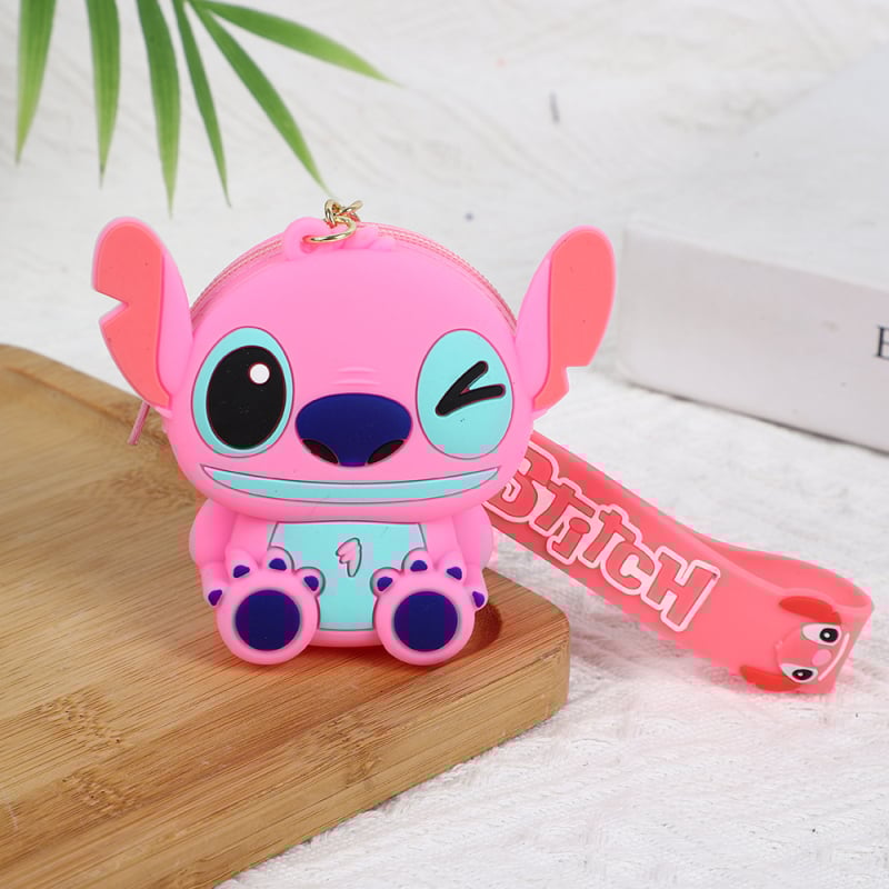 Σιλικονούχο πορτοφόλι για κέρματα με λουράκι, ζωικό μοτίβο, φρέσκο και γλυκό στυλ, unisex, αδιάβροχο