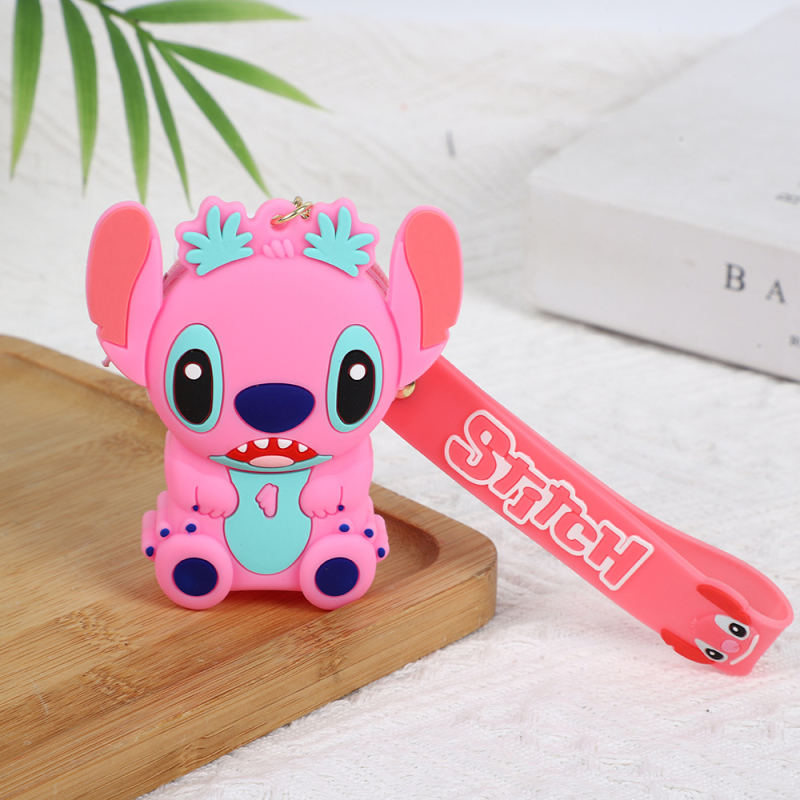 Σιλικονούχο πορτοφόλι για κέρματα με λουράκι, ζωικό μοτίβο, φρέσκο και γλυκό στυλ, unisex, αδιάβροχο