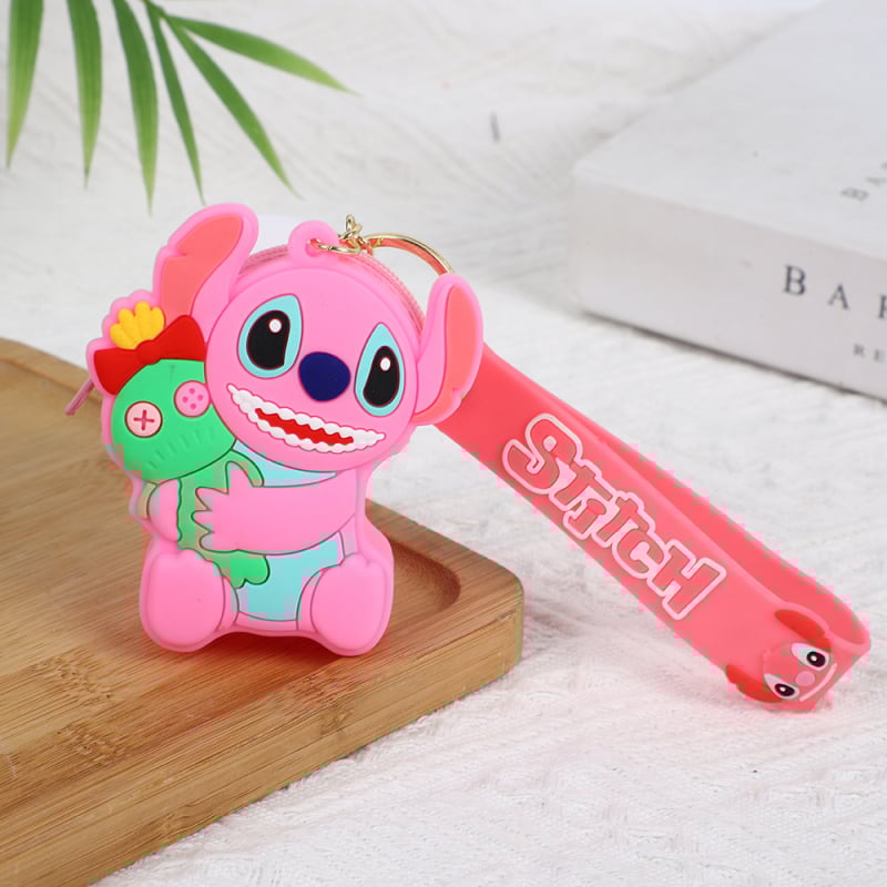 Σιλικονούχο πορτοφόλι για κέρματα με λουράκι, ζωικό μοτίβο, φρέσκο και γλυκό στυλ, unisex, αδιάβροχο