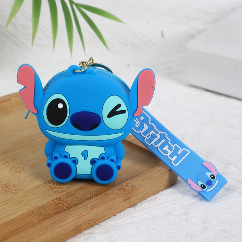 Σιλικονούχο πορτοφόλι για κέρματα με λουράκι, ζωικό μοτίβο, φρέσκο και γλυκό στυλ, unisex, αδιάβροχο