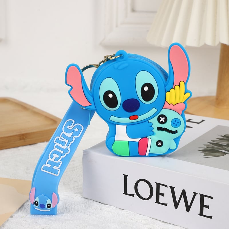 Σιλικονούχο πορτοφόλι για κέρματα με λουράκι, ζωικό μοτίβο, φρέσκο και γλυκό στυλ, unisex, αδιάβροχο