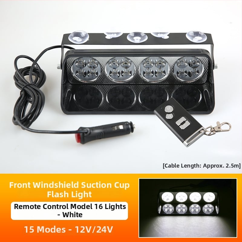 Автомобилна LED светлина с вакуумна чашка за предупреждаващ миглив сигнал (Model 1; Бранд Sichuan; Съвместим с: автомобил)