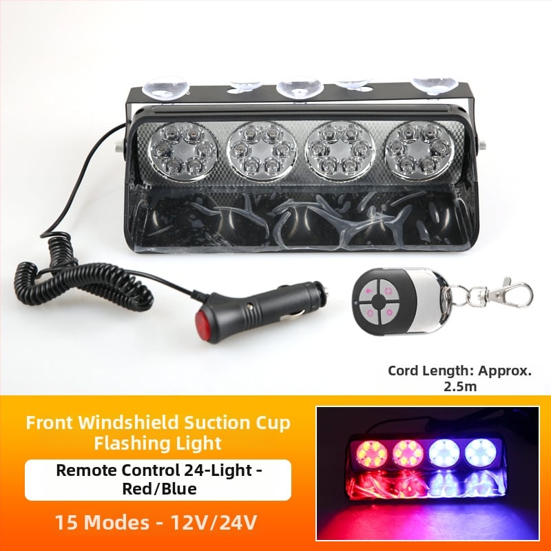 Автомобилна LED светлина с вакуумна чашка за предупреждаващ миглив сигнал (Model 1; Бранд Sichuan; Съвместим с: автомобил)