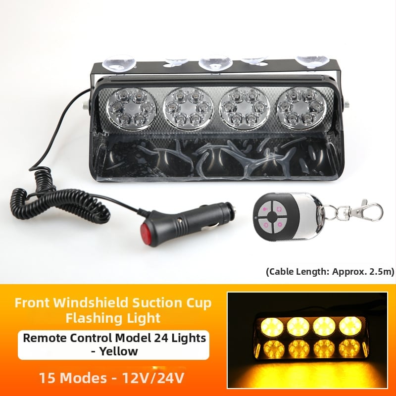 Автомобилна LED светлина с вакуумна чашка за предупреждаващ миглив сигнал (Model 1; Бранд Sichuan; Съвместим с: автомобил)