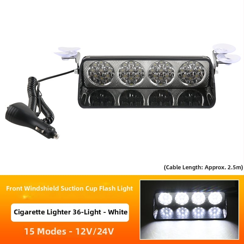 Автомобилна LED светлина с вакуумна чашка за предупреждаващ миглив сигнал (Model 1; Бранд Sichuan; Съвместим с: автомобил)