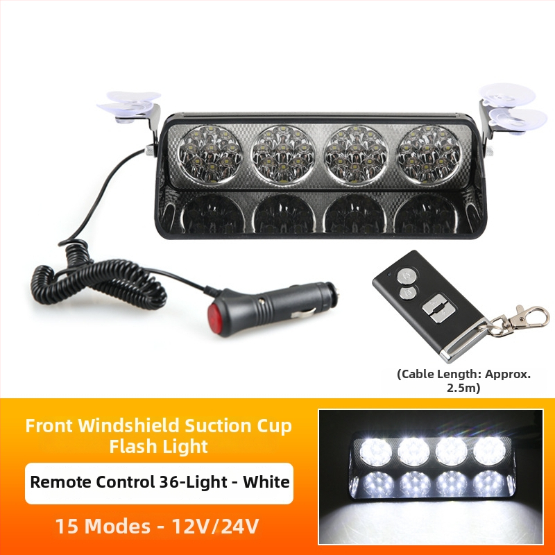 Автомобилна LED светлина с вакуумна чашка за предупреждаващ миглив сигнал (Model 1; Бранд Sichuan; Съвместим с: автомобил)