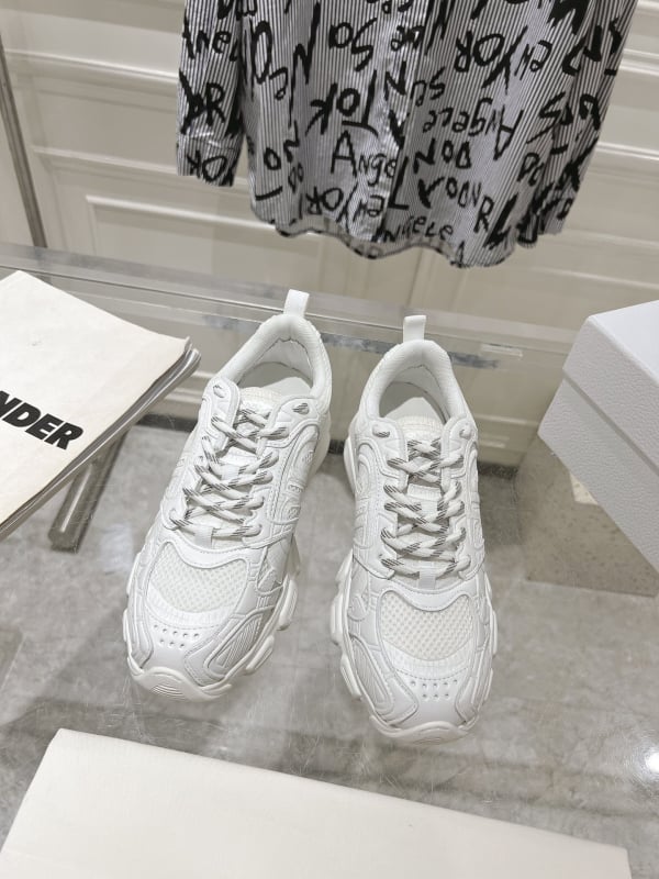 Αθλητικά παπούτσια σε στυλ Dad Shoes – γνήσιο δέρμα, μεσαίου ύψους, κορδόνια εμπρός, αναπνεύουσα σόλα από καουτσούκ-αφρό