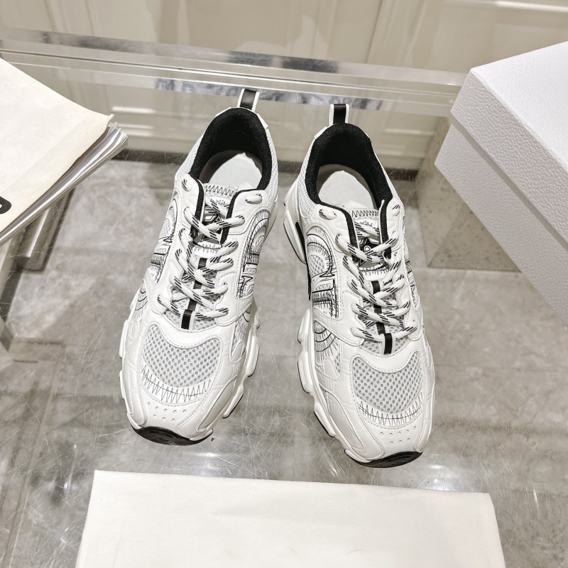 Αθλητικά παπούτσια σε στυλ Dad Shoes – γνήσιο δέρμα, μεσαίου ύψους, κορδόνια εμπρός, αναπνεύουσα σόλα από καουτσούκ-αφρό