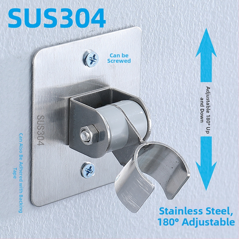 HZ388 nerezový držiak na sprchu – bezvŕtová montáž, nastaviteľný držiak na hlavicu sprchy s funkciou dažďa