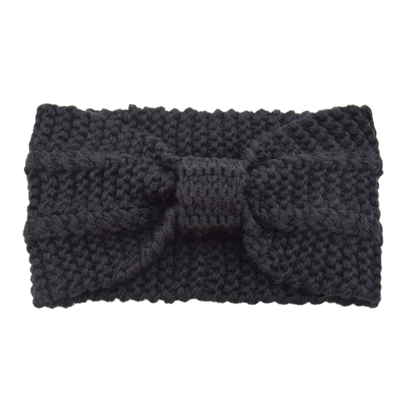 Széles hajpánt gyapjúból, kötött, kétoldalas, geometriai mintázat