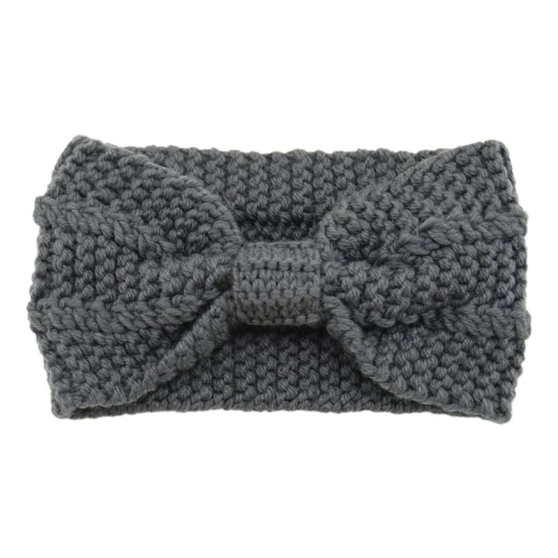 Széles hajpánt gyapjúból, kötött, kétoldalas, geometriai mintázat