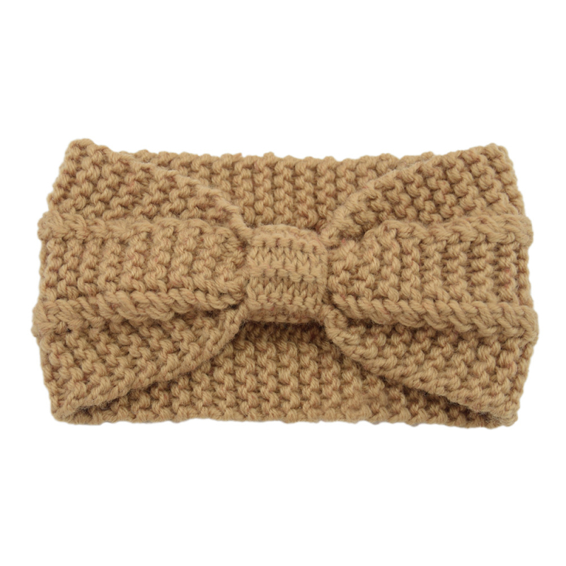 Széles hajpánt gyapjúból, kötött, kétoldalas, geometriai mintázat