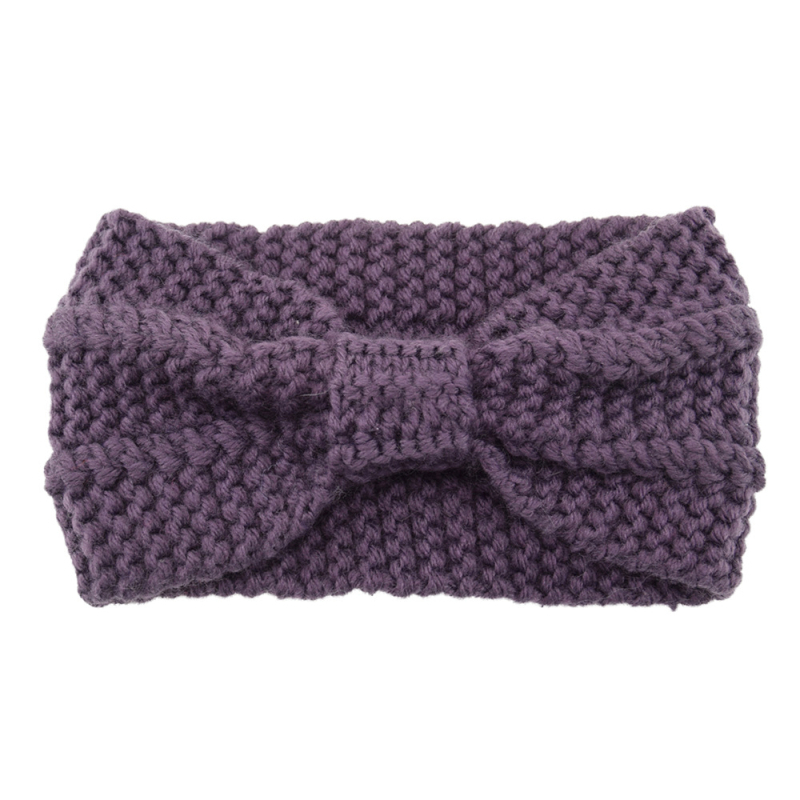 Széles hajpánt gyapjúból, kötött, kétoldalas, geometriai mintázat