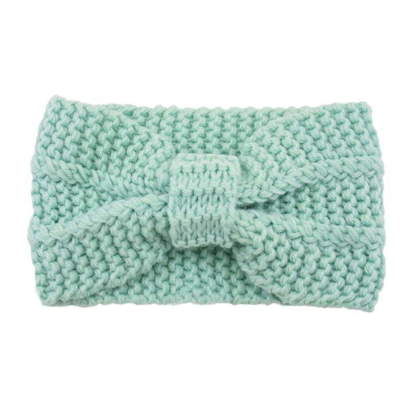 Széles hajpánt gyapjúból, kötött, kétoldalas, geometriai mintázat