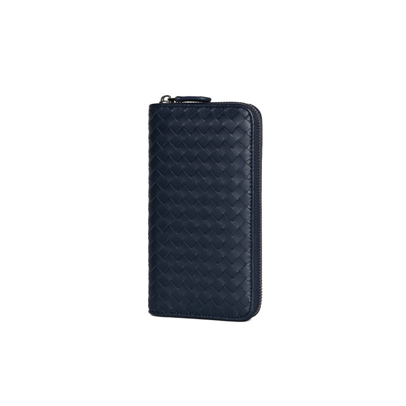 Valódi bőr pénztárca csíkos mintával, lopás elleni védelem, juhbőr bélés, uniszex stílus