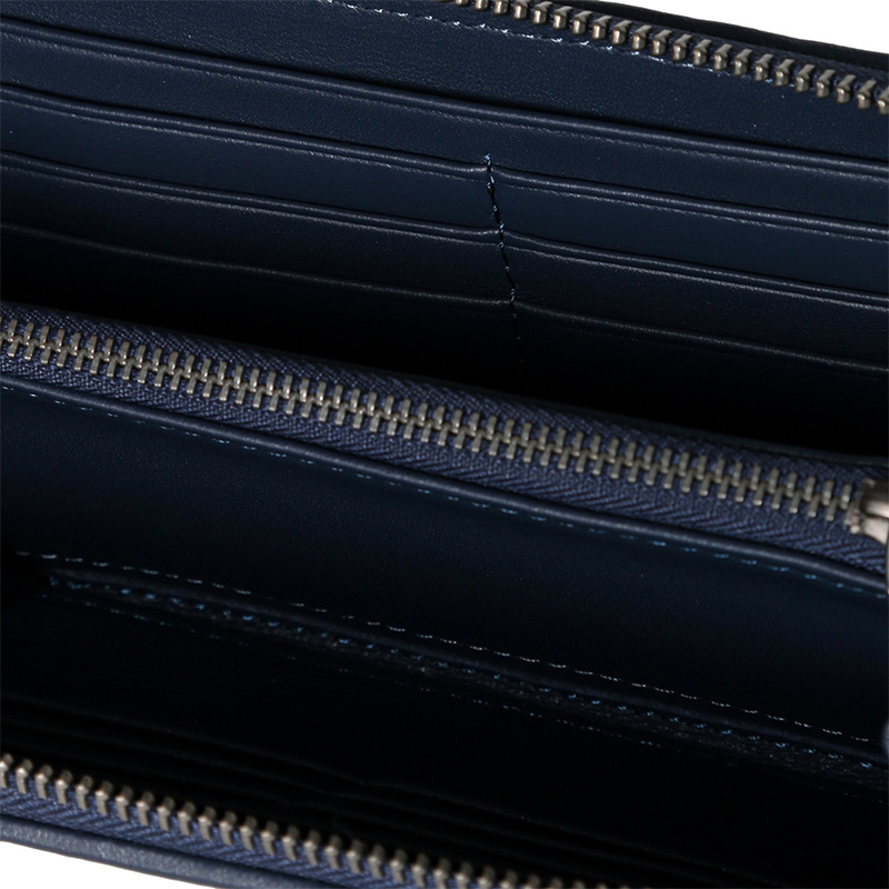 Valódi bőr pénztárca csíkos mintával, lopás elleni védelem, juhbőr bélés, uniszex stílus