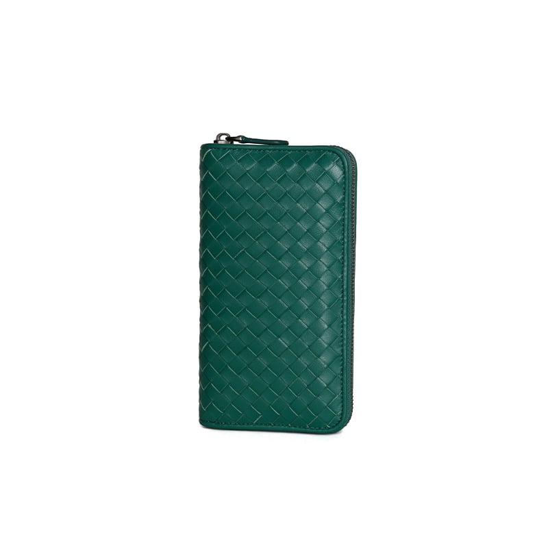 Valódi bőr pénztárca csíkos mintával, lopás elleni védelem, juhbőr bélés, uniszex stílus