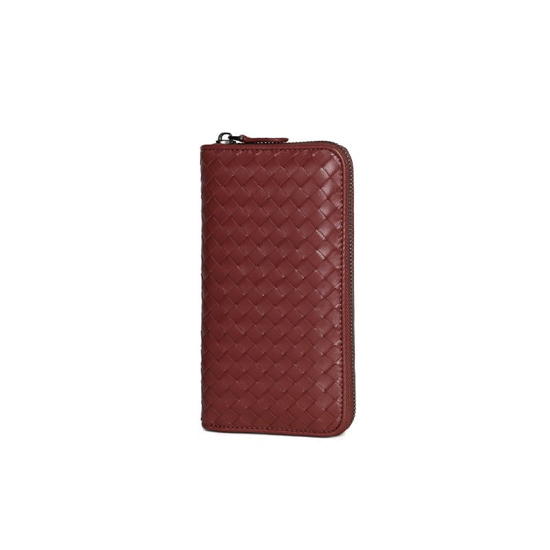 Valódi bőr pénztárca csíkos mintával, lopás elleni védelem, juhbőr bélés, uniszex stílus