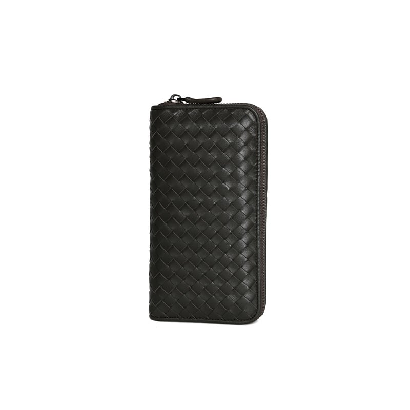 Valódi bőr pénztárca csíkos mintával, lopás elleni védelem, juhbőr bélés, uniszex stílus