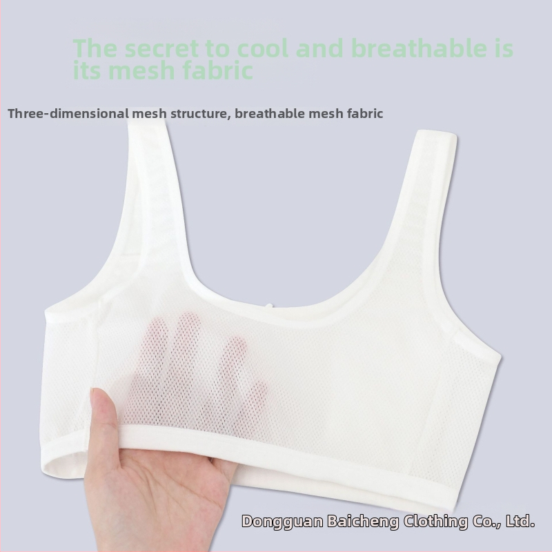 Κοριτσίστικο βαμβακερό εσώρουχο βάσης με χωρίς ραφές, λεπτές προμορφωμένες cups και σταθερές διπλές τιράντες, για ηλικίες 9–13.