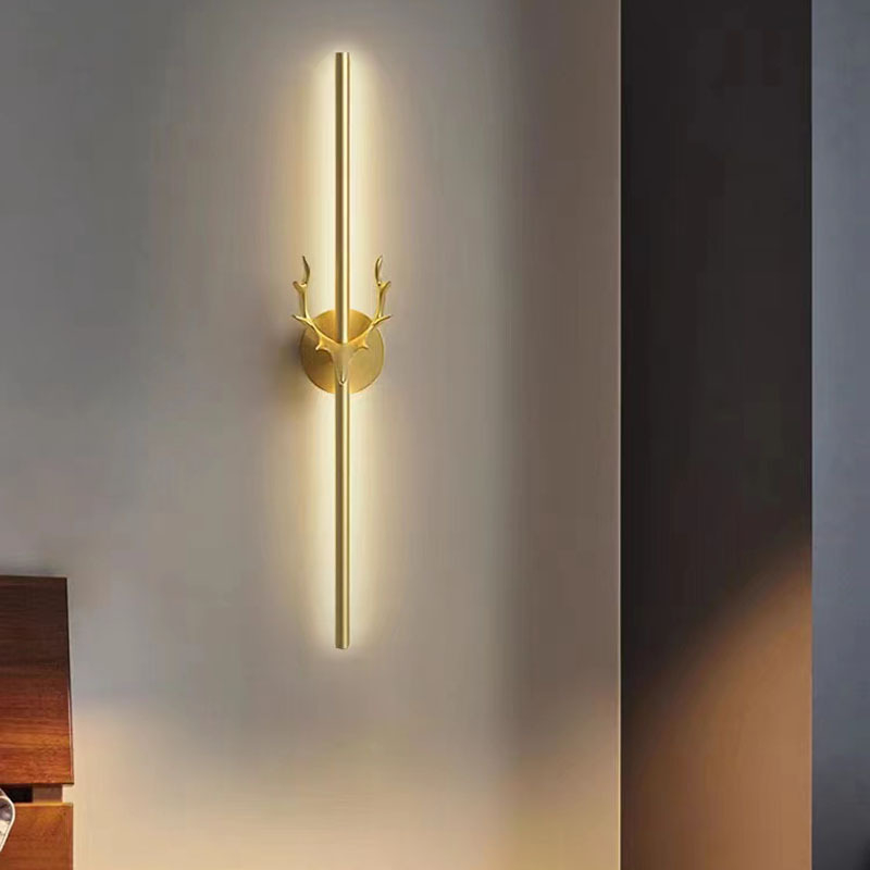 Φωτιστικό τοίχου LED με σχέδιο κέρατων ελαφιού, PVC σκιά, αλουμινένιο σώμα, 220V