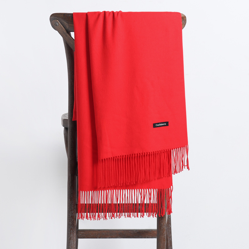 Ciwei šal od sintetičkog kašmira za zimu — dvostrani, tkanje warp knitting, topao, stil Fashion Commuter