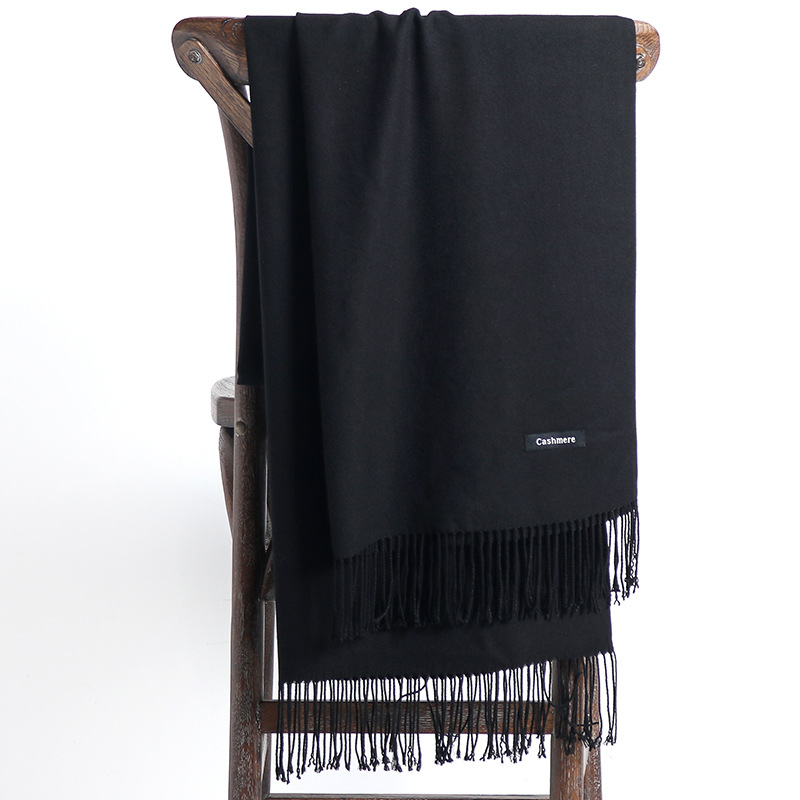 Ciwei šal od sintetičkog kašmira za zimu — dvostrani, tkanje warp knitting, topao, stil Fashion Commuter