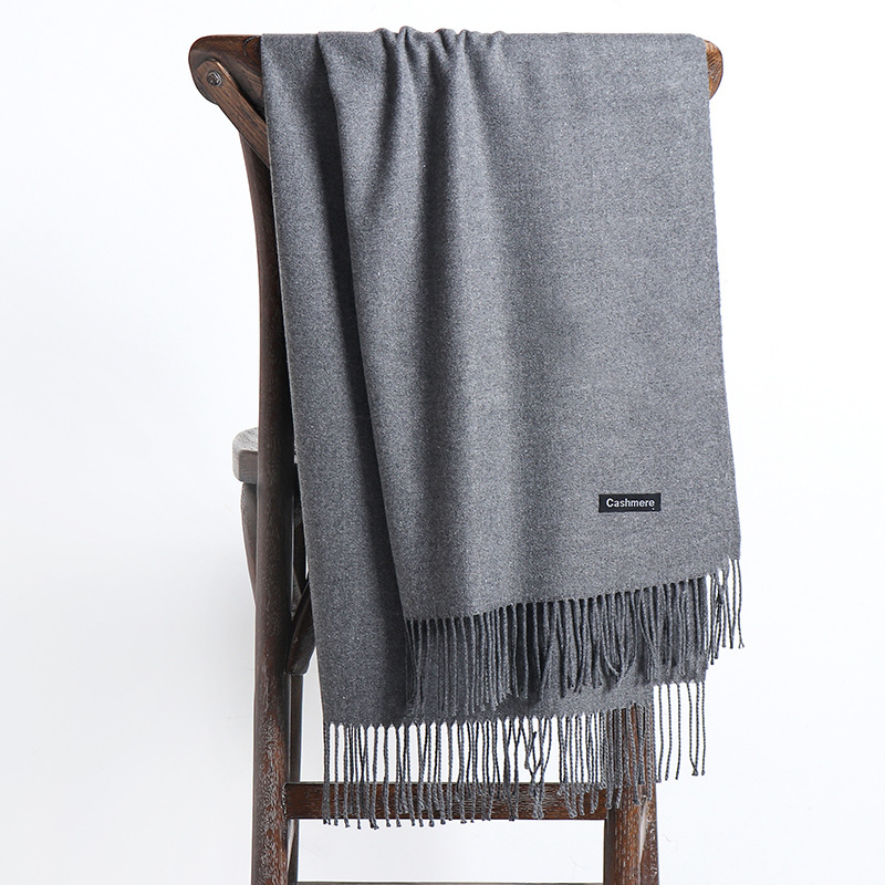 Ciwei šal od sintetičkog kašmira za zimu — dvostrani, tkanje warp knitting, topao, stil Fashion Commuter