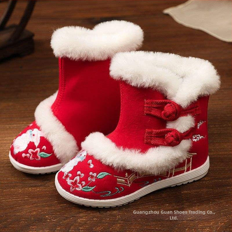 Ručne tkané topánky, čínskeho štýlu so štvorcovým podpätkom, bavlnený vršok, gumová podrážka, slip-on