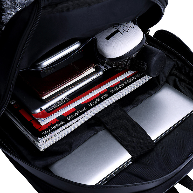 Rucsac din PU leather, buzunar pentru laptop/tabletă, Anti-theft, Rezistent la apă, căptușeală din nylon