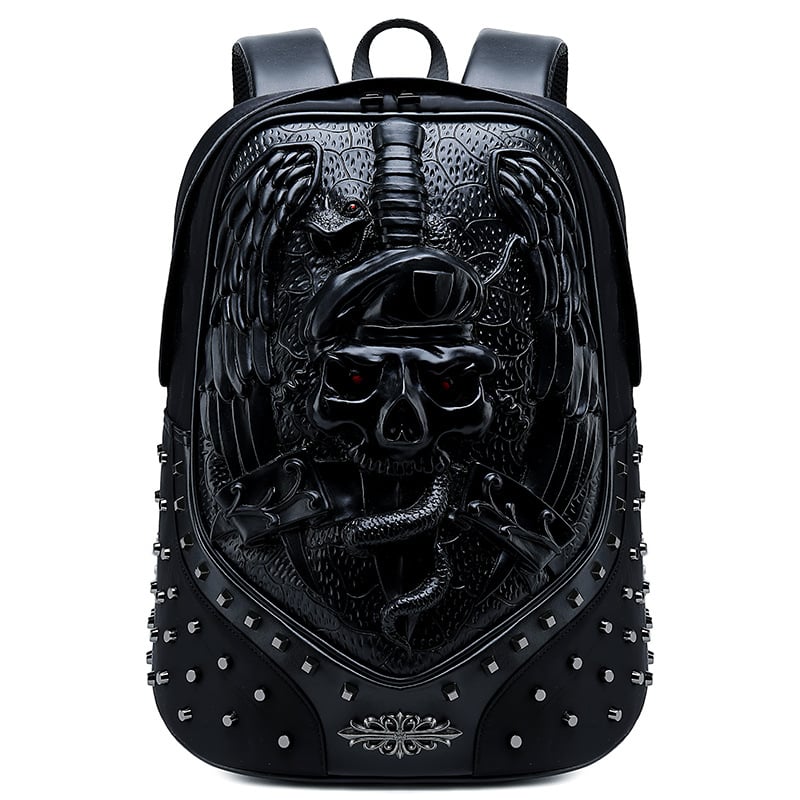 Rucsac din PU leather, buzunar pentru laptop/tabletă, Anti-theft, Rezistent la apă, căptușeală din nylon