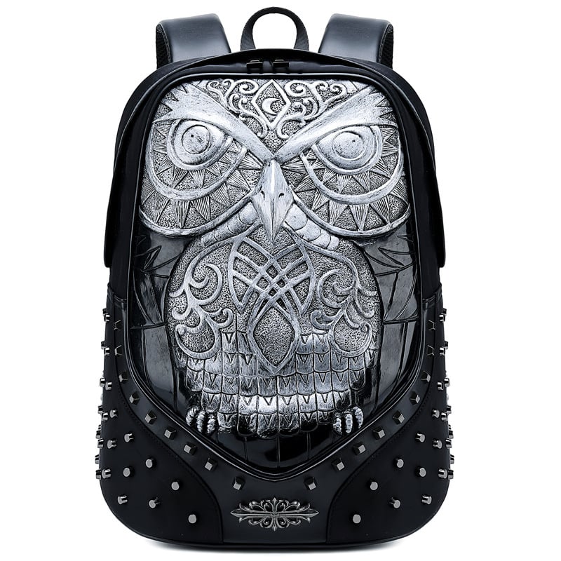 Rucsac din PU leather, buzunar pentru laptop/tabletă, Anti-theft, Rezistent la apă, căptușeală din nylon