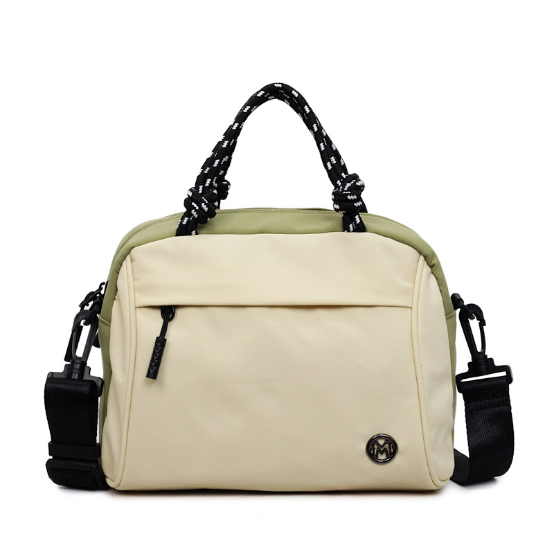 Geantă crossbody în formă de ou, pânză, fermoar, căptușeală poliester, buzunar pentru documente, curea unică