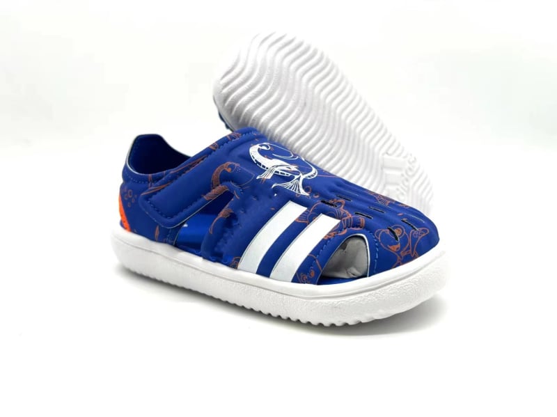 Gyerekeknek szóló sportos szandál Velcro-zárás, PVC felső rész, MD talp, 7-12 éveseknek, 2024 nyár