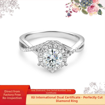 Platina gyémánttal kirakott gyűrű, divatgyűrű (2024 tavasz)