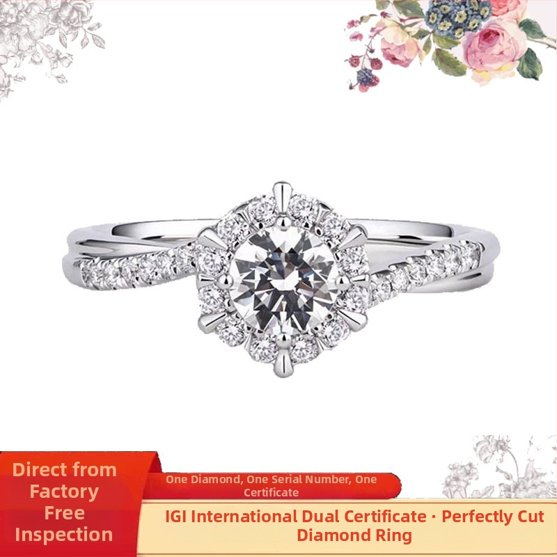 Platina gyémánttal kirakott gyűrű, divatgyűrű (2024 tavasz)