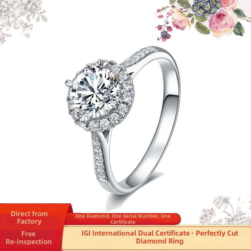 Platina gyémánttal kirakott gyűrű, divatgyűrű (2024 tavasz)