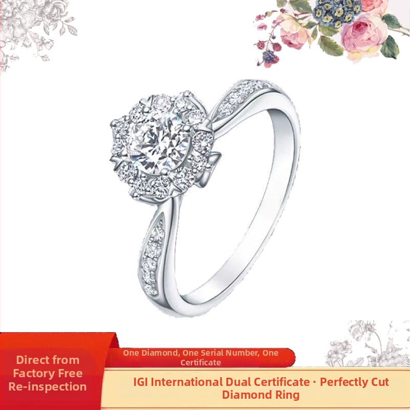 Platina gyémánttal kirakott gyűrű, divatgyűrű (2024 tavasz)