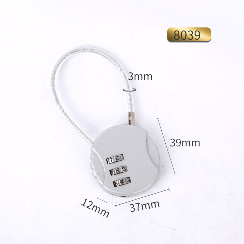 Numerikus zár acélhuzalos kötéllal, aranyozott bevonattal, modern minimális stílus – alkalmas diákszobai szekrényekhez, utazótáskákhoz és laptop-táskákhoz (különböző modellek)