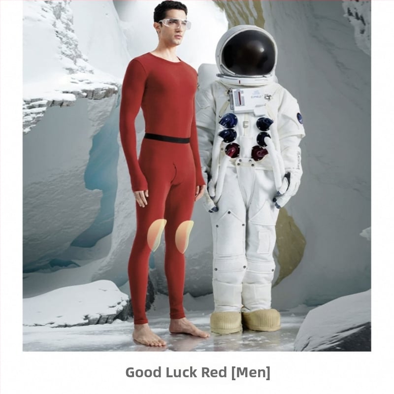 Set termic din aerogel, unisex, căptușit cu fleece, protecție la genunchi, guler rotund, mâneci lungi și pantaloni, strat unic, 181–200 g/m²