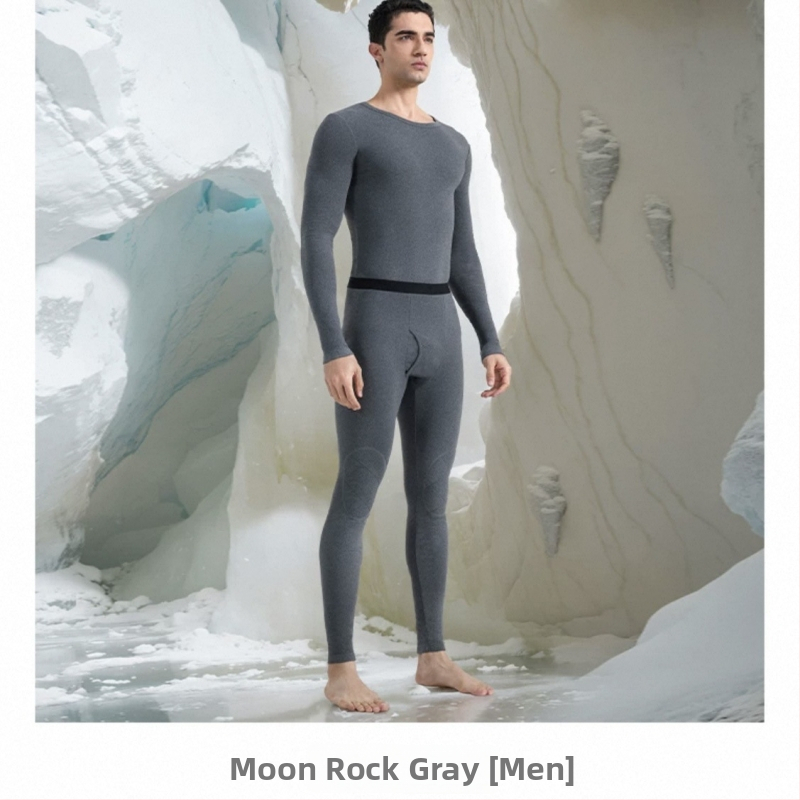 Set termic din aerogel, unisex, căptușit cu fleece, protecție la genunchi, guler rotund, mâneci lungi și pantaloni, strat unic, 181–200 g/m²