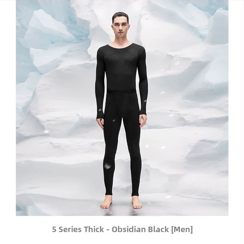 Set termic din aerogel, unisex, căptușit cu fleece, protecție la genunchi, guler rotund, mâneci lungi și pantaloni, strat unic, 181–200 g/m²