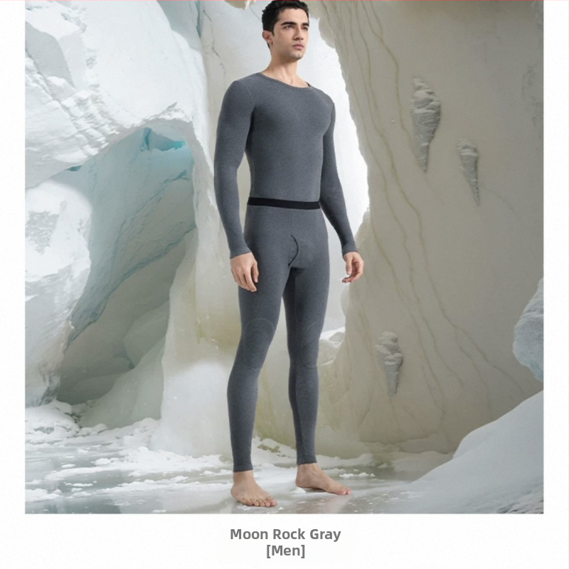 Set termic din aerogel, unisex, căptușit cu fleece, protecție la genunchi, guler rotund, mâneci lungi și pantaloni, strat unic, 181–200 g/m²