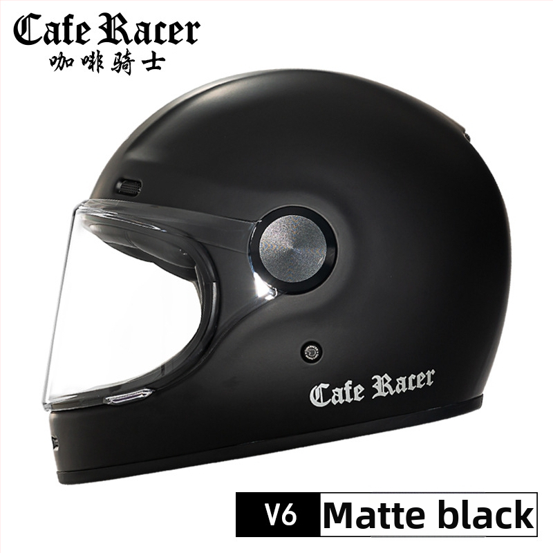 FASEED Ρετρό πλήρους προσώπου κράνος μοτοσικλέτας, ABS, πιστοποιημένο 3C, γενικής χρήσης τεσσάρων εποχών