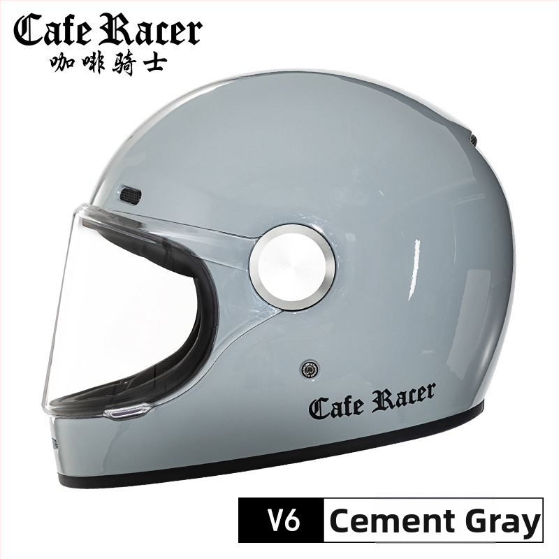 FASEED Ρετρό πλήρους προσώπου κράνος μοτοσικλέτας, ABS, πιστοποιημένο 3C, γενικής χρήσης τεσσάρων εποχών