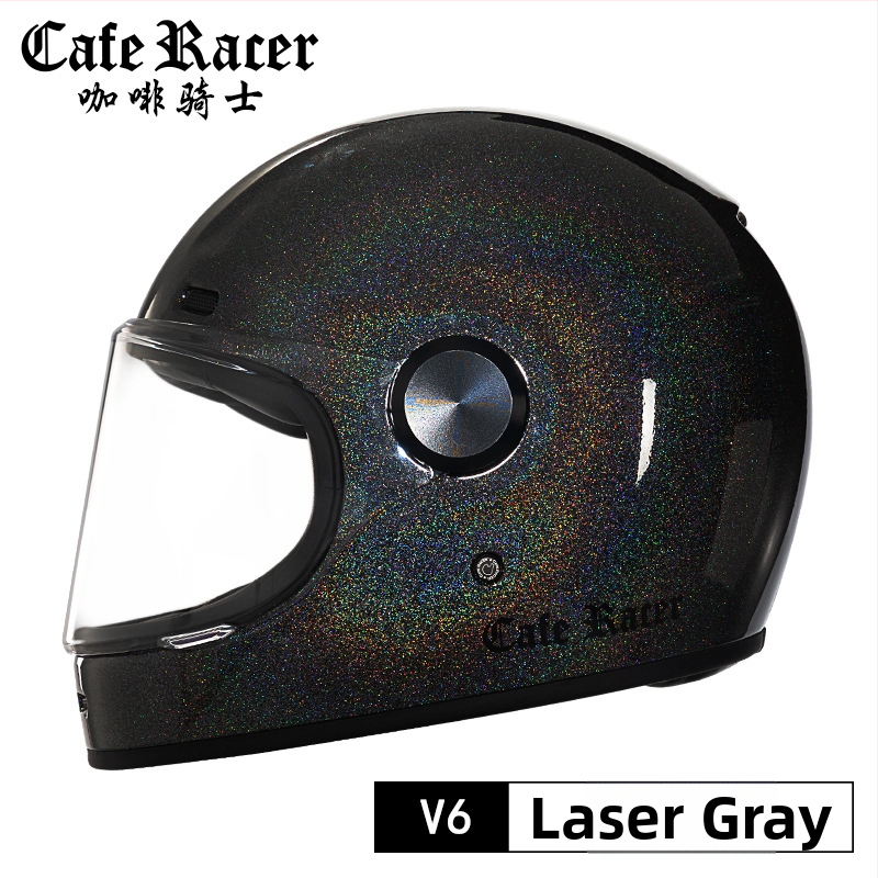 FASEED Ρετρό πλήρους προσώπου κράνος μοτοσικλέτας, ABS, πιστοποιημένο 3C, γενικής χρήσης τεσσάρων εποχών