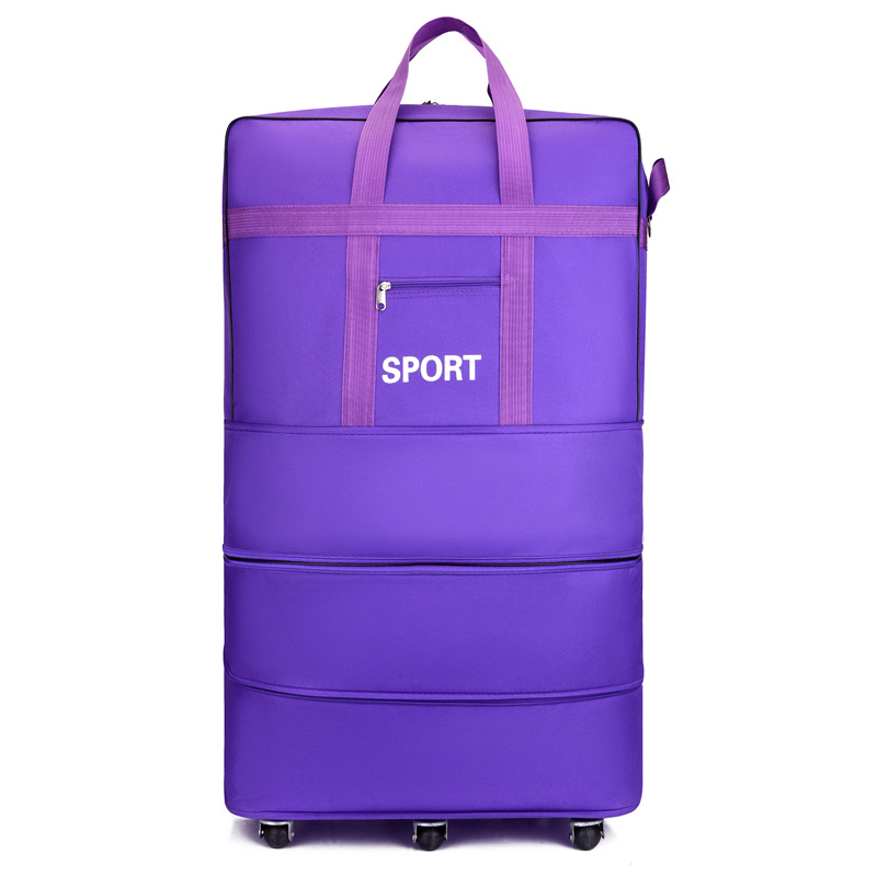 Taška na cestovanie s otočnými kolieskami, skladateľná a rozšíriteľná, objem 56-75 l, Oxford materiál