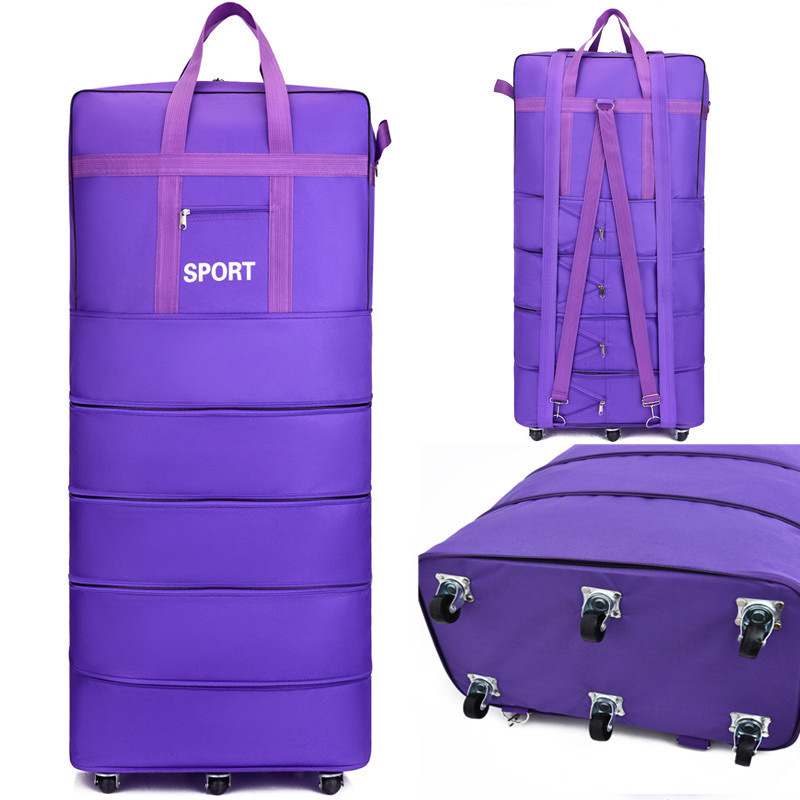 Taška na cestovanie s otočnými kolieskami, skladateľná a rozšíriteľná, objem 56-75 l, Oxford materiál